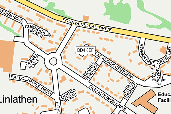 DD4 8EF map - OS OpenMap – Local (Ordnance Survey)