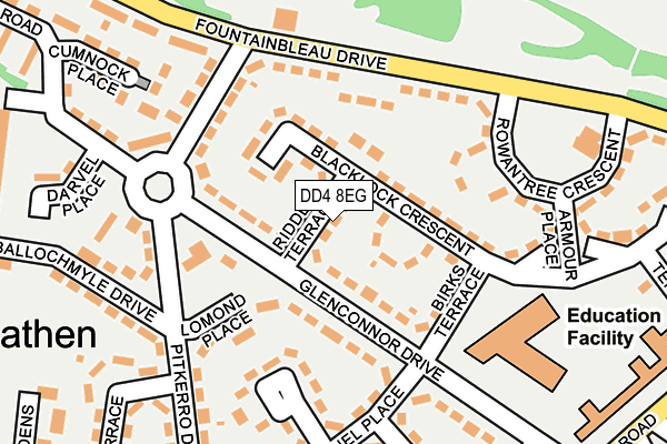DD4 8EG map - OS OpenMap – Local (Ordnance Survey)