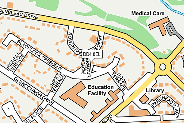 DD4 8EL map - OS OpenMap – Local (Ordnance Survey)