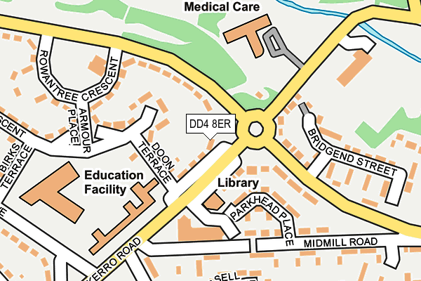 DD4 8ER map - OS OpenMap – Local (Ordnance Survey)