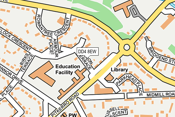 DD4 8EW map - OS OpenMap – Local (Ordnance Survey)