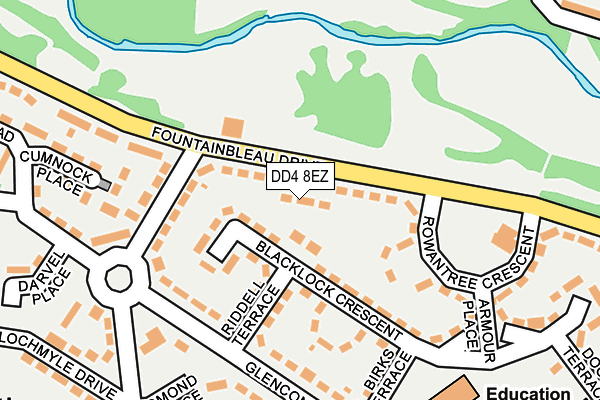 DD4 8EZ map - OS OpenMap – Local (Ordnance Survey)