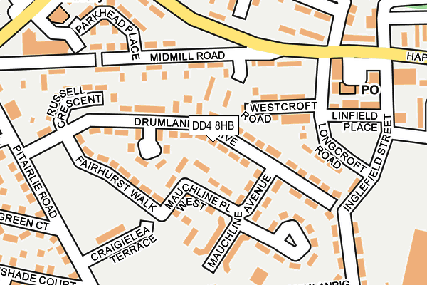 DD4 8HB map - OS OpenMap – Local (Ordnance Survey)