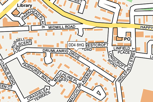 DD4 8HQ map - OS OpenMap – Local (Ordnance Survey)