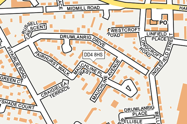 DD4 8HS map - OS OpenMap – Local (Ordnance Survey)