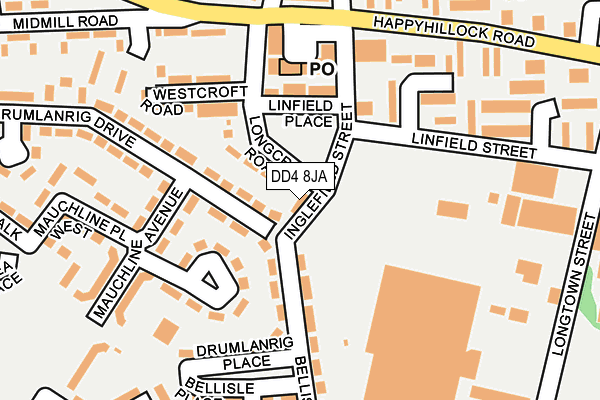 DD4 8JA map - OS OpenMap – Local (Ordnance Survey)