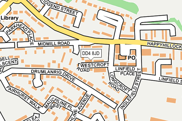 DD4 8JD map - OS OpenMap – Local (Ordnance Survey)