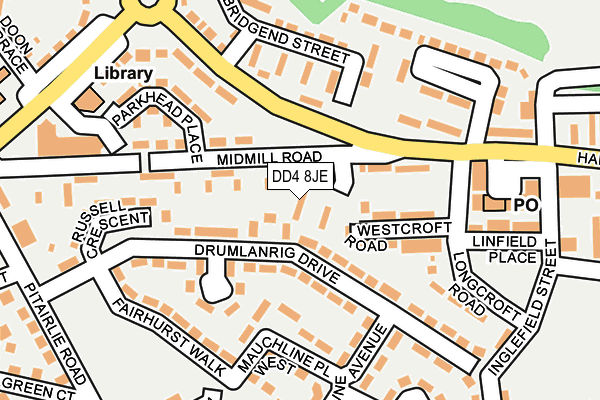 DD4 8JE map - OS OpenMap – Local (Ordnance Survey)