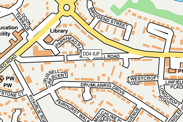 DD4 8JF map - OS OpenMap – Local (Ordnance Survey)