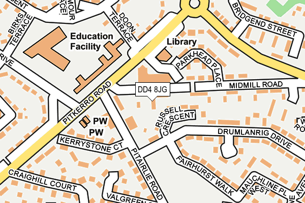 DD4 8JG map - OS OpenMap – Local (Ordnance Survey)