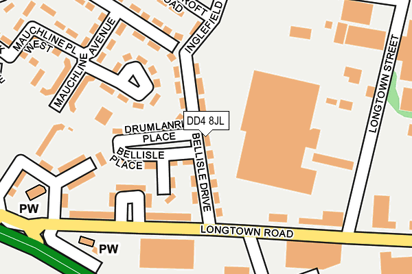 DD4 8JL map - OS OpenMap – Local (Ordnance Survey)