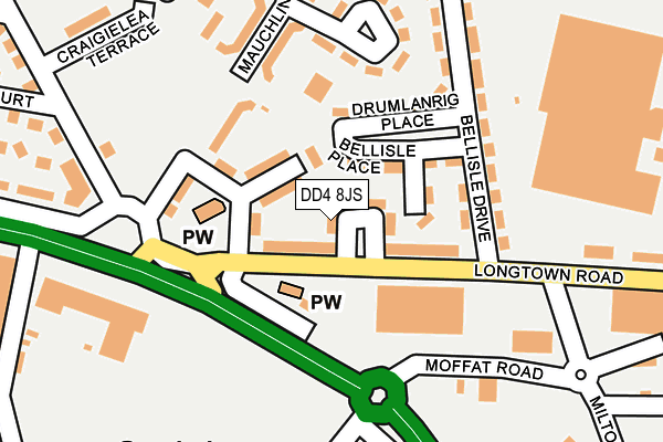DD4 8JS map - OS OpenMap – Local (Ordnance Survey)