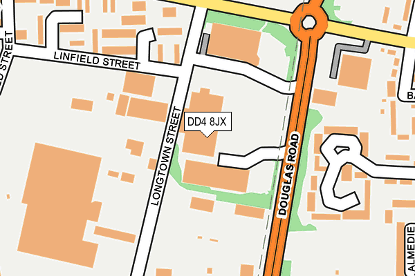 DD4 8JX map - OS OpenMap – Local (Ordnance Survey)