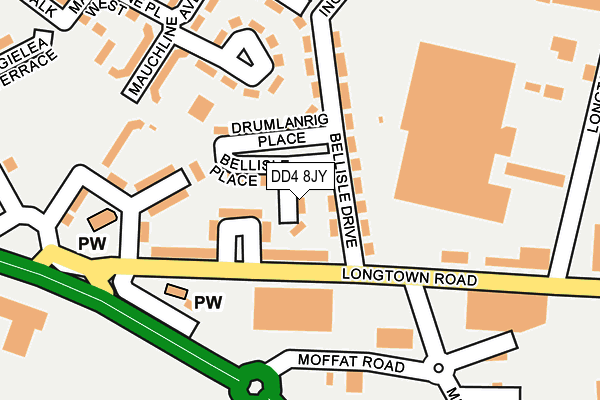 DD4 8JY map - OS OpenMap – Local (Ordnance Survey)