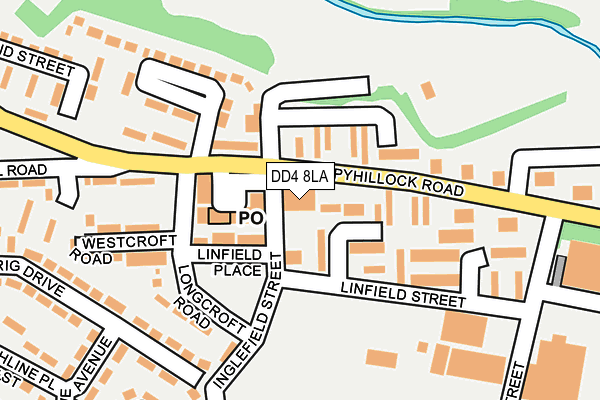 DD4 8LA map - OS OpenMap – Local (Ordnance Survey)