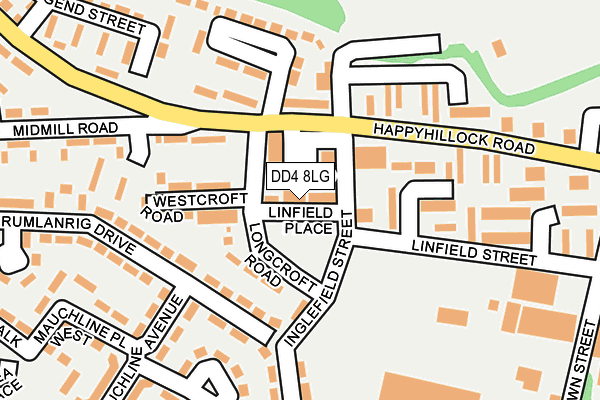 DD4 8LG map - OS OpenMap – Local (Ordnance Survey)