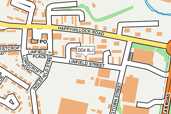 DD4 8LJ map - OS OpenMap – Local (Ordnance Survey)