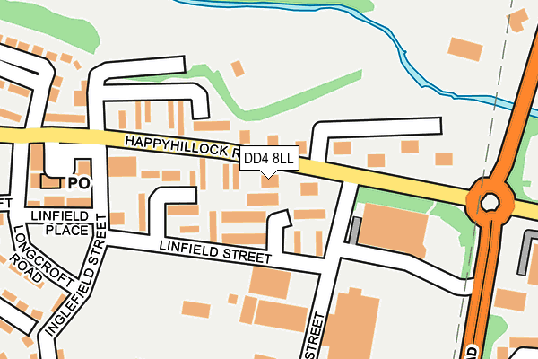 DD4 8LL map - OS OpenMap – Local (Ordnance Survey)