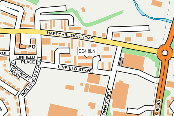 DD4 8LN map - OS OpenMap – Local (Ordnance Survey)