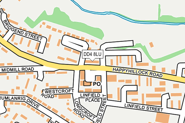DD4 8LU map - OS OpenMap – Local (Ordnance Survey)