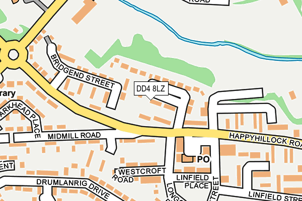 DD4 8LZ map - OS OpenMap – Local (Ordnance Survey)