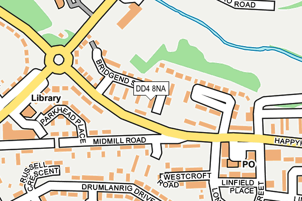 DD4 8NA map - OS OpenMap – Local (Ordnance Survey)