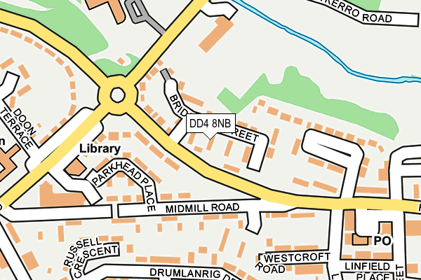 DD4 8NB map - OS OpenMap – Local (Ordnance Survey)