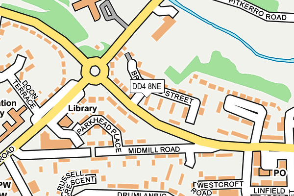 DD4 8NE map - OS OpenMap – Local (Ordnance Survey)