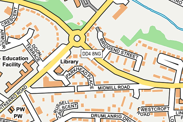 DD4 8NG map - OS OpenMap – Local (Ordnance Survey)