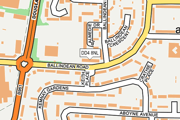 DD4 8NL map - OS OpenMap – Local (Ordnance Survey)