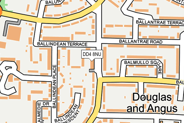 DD4 8NU map - OS OpenMap – Local (Ordnance Survey)