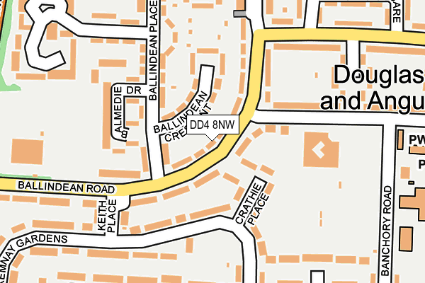 DD4 8NW map - OS OpenMap – Local (Ordnance Survey)