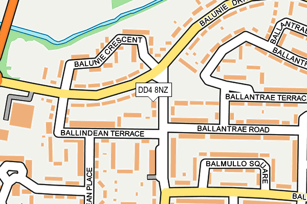DD4 8NZ map - OS OpenMap – Local (Ordnance Survey)
