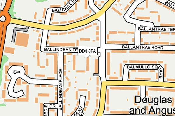 DD4 8PA map - OS OpenMap – Local (Ordnance Survey)