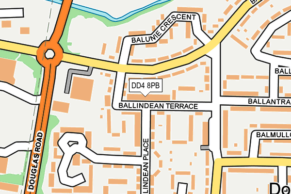DD4 8PB map - OS OpenMap – Local (Ordnance Survey)