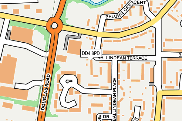 DD4 8PD map - OS OpenMap – Local (Ordnance Survey)