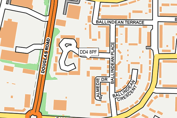 DD4 8PF map - OS OpenMap – Local (Ordnance Survey)