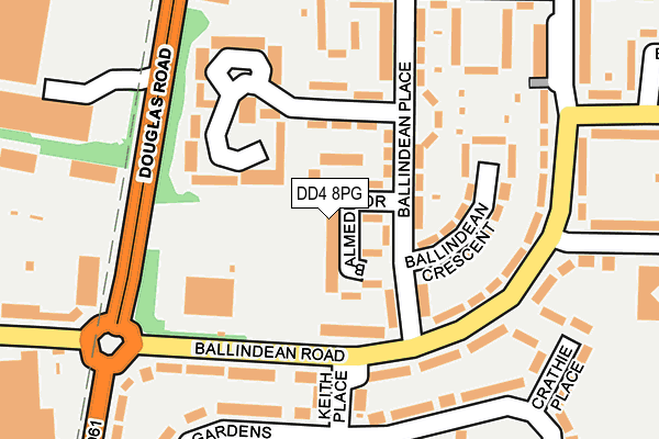DD4 8PG map - OS OpenMap – Local (Ordnance Survey)
