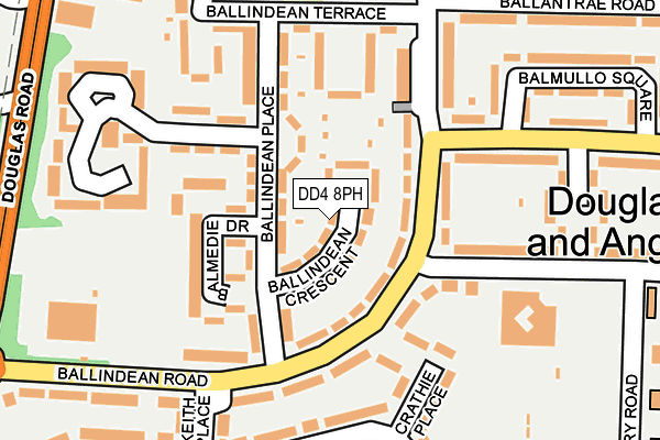 DD4 8PH map - OS OpenMap – Local (Ordnance Survey)