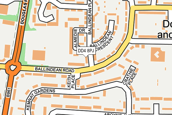 DD4 8PJ map - OS OpenMap – Local (Ordnance Survey)