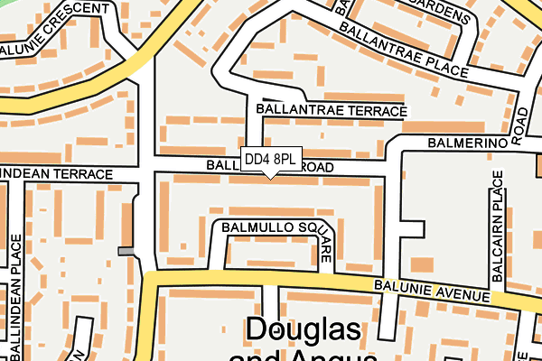 DD4 8PL map - OS OpenMap – Local (Ordnance Survey)