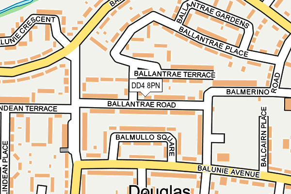 DD4 8PN map - OS OpenMap – Local (Ordnance Survey)