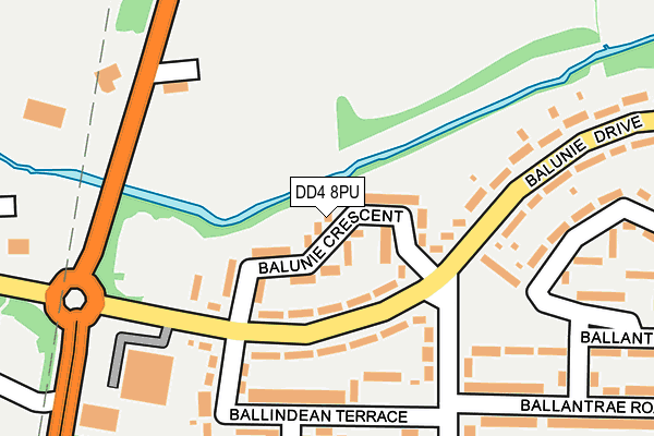 DD4 8PU map - OS OpenMap – Local (Ordnance Survey)