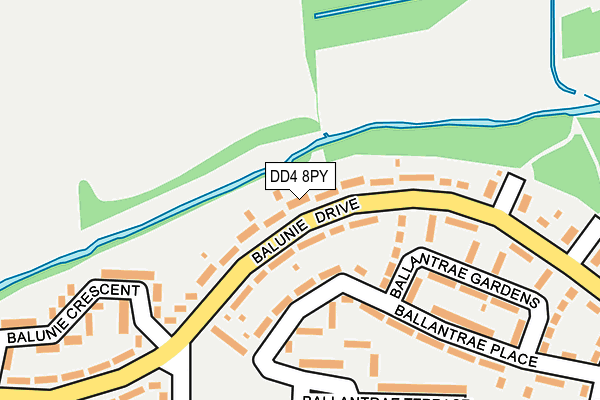 DD4 8PY map - OS OpenMap – Local (Ordnance Survey)