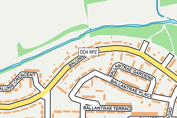 DD4 8PZ map - OS OpenMap – Local (Ordnance Survey)