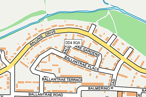 DD4 8QA map - OS OpenMap – Local (Ordnance Survey)