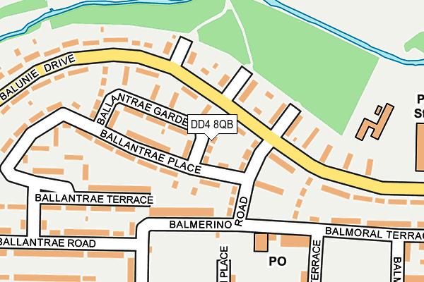 DD4 8QB map - OS OpenMap – Local (Ordnance Survey)