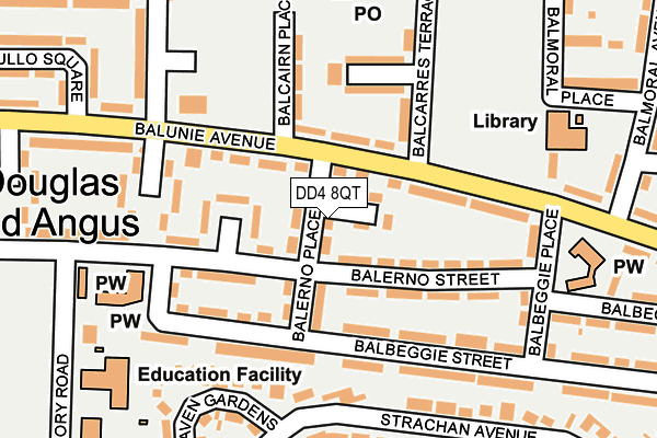 DD4 8QT map - OS OpenMap – Local (Ordnance Survey)