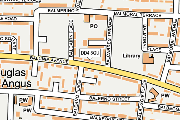 DD4 8QU map - OS OpenMap – Local (Ordnance Survey)