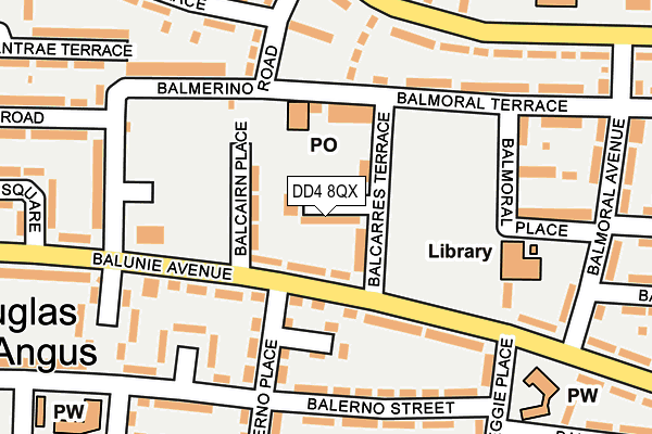 DD4 8QX map - OS OpenMap – Local (Ordnance Survey)